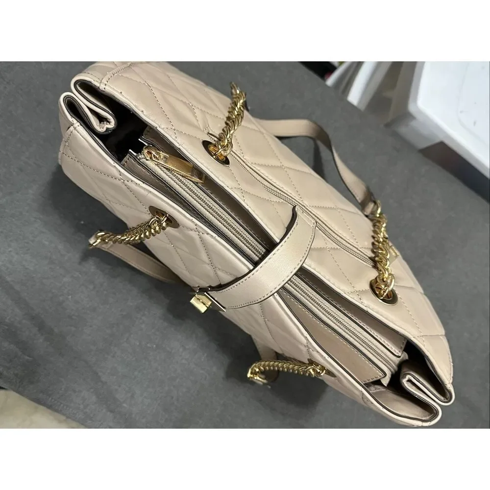 ALDO Quilted Shoulder Tote | Gold Chain Business Casual Handbag